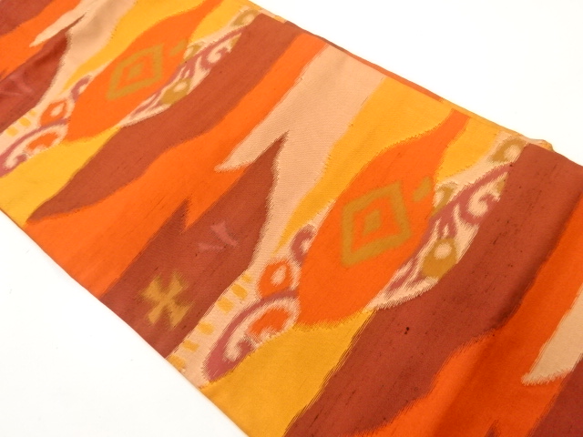 JAPANESE NAGOYA OBI / TSUMUGI / WOVEN ABSTRACT